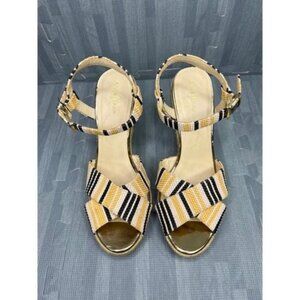 Cole Haan Hart Wedge Sandals Yellow Size 10